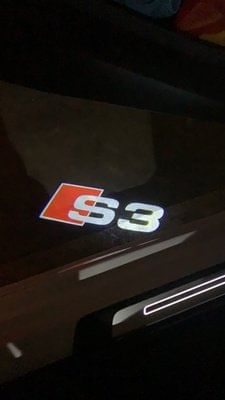 x2 Audi Logo S Line S3 Door Lights Welcome Projector