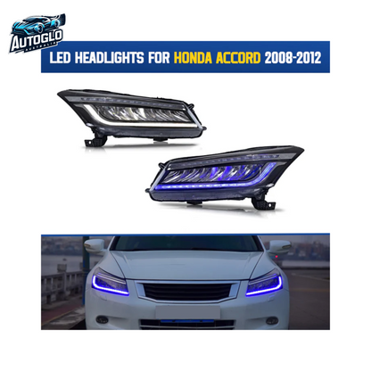 Autoglo Australia 2008-2012 FULL LED Headlights For Honda Accord DRL Start up Animation