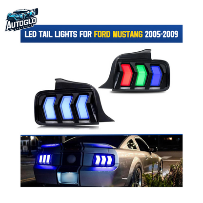 Autoglo Australia LED RGB Tail lights For Ford Mustang 2005-2009 Rear Lamp