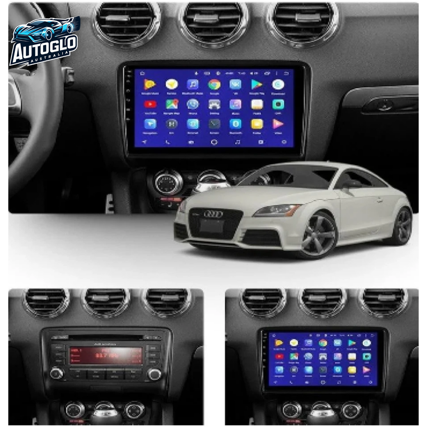 Autoglo Australia 9" (2+32G) Android 13 Carplay BT WiFi GPS Stereo for AUDI TT 8J MK2 (2006-14)
