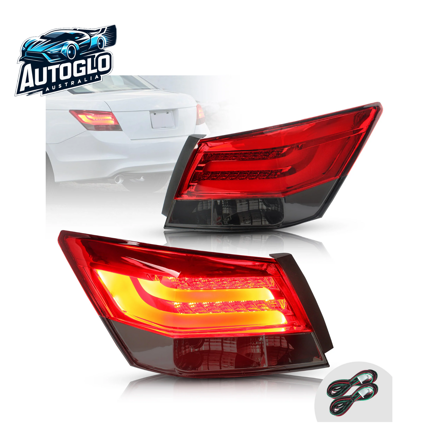 VLAND 2PCS LED Tail Lights For Honda Accord Inspire 8th Gen Sedan 2008-2013(Not For Coupe)
