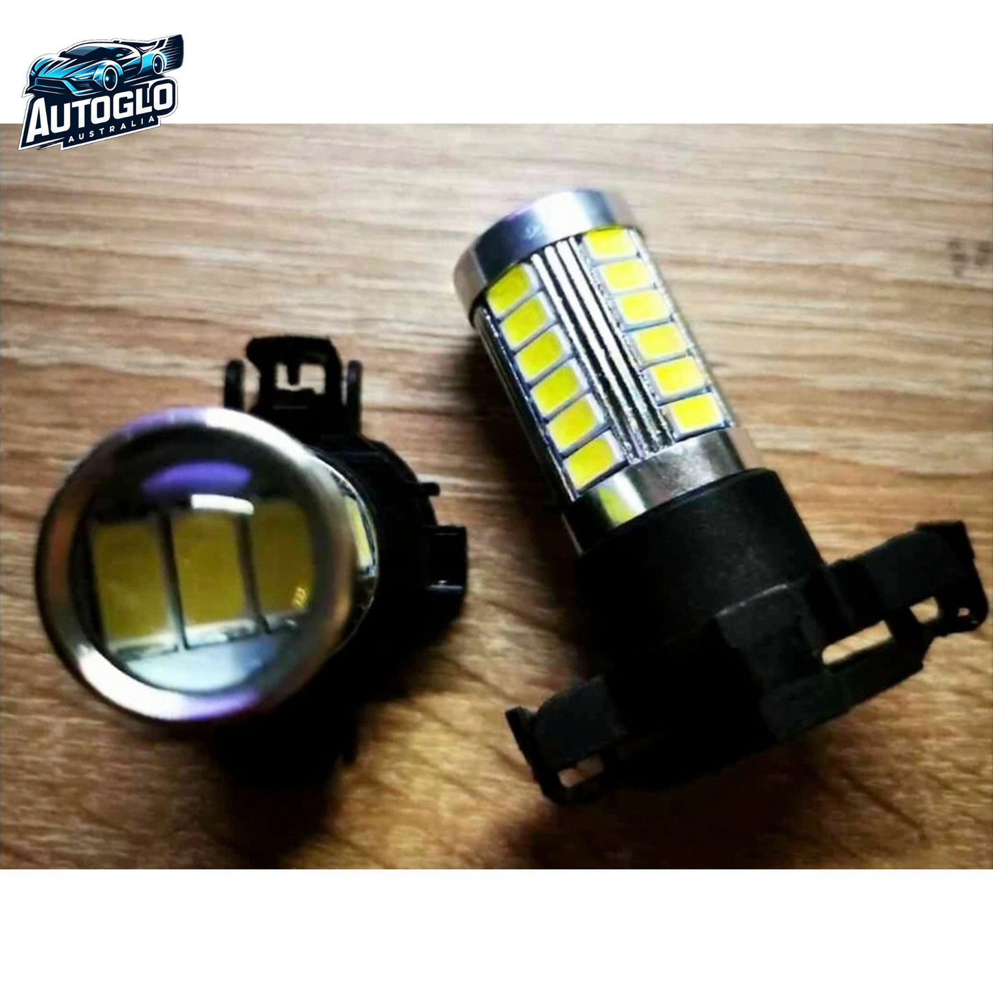 Autoglo Australia2PC Amber Yellow Error Free PY24W 5200s LED Bulbs Turn Signal for BMW Volvo