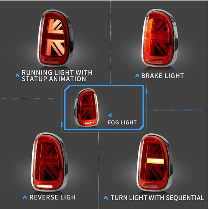 For 2010-2016 Mini Cooper Countryman R60 LED Tail Lights With Start-UP Animation