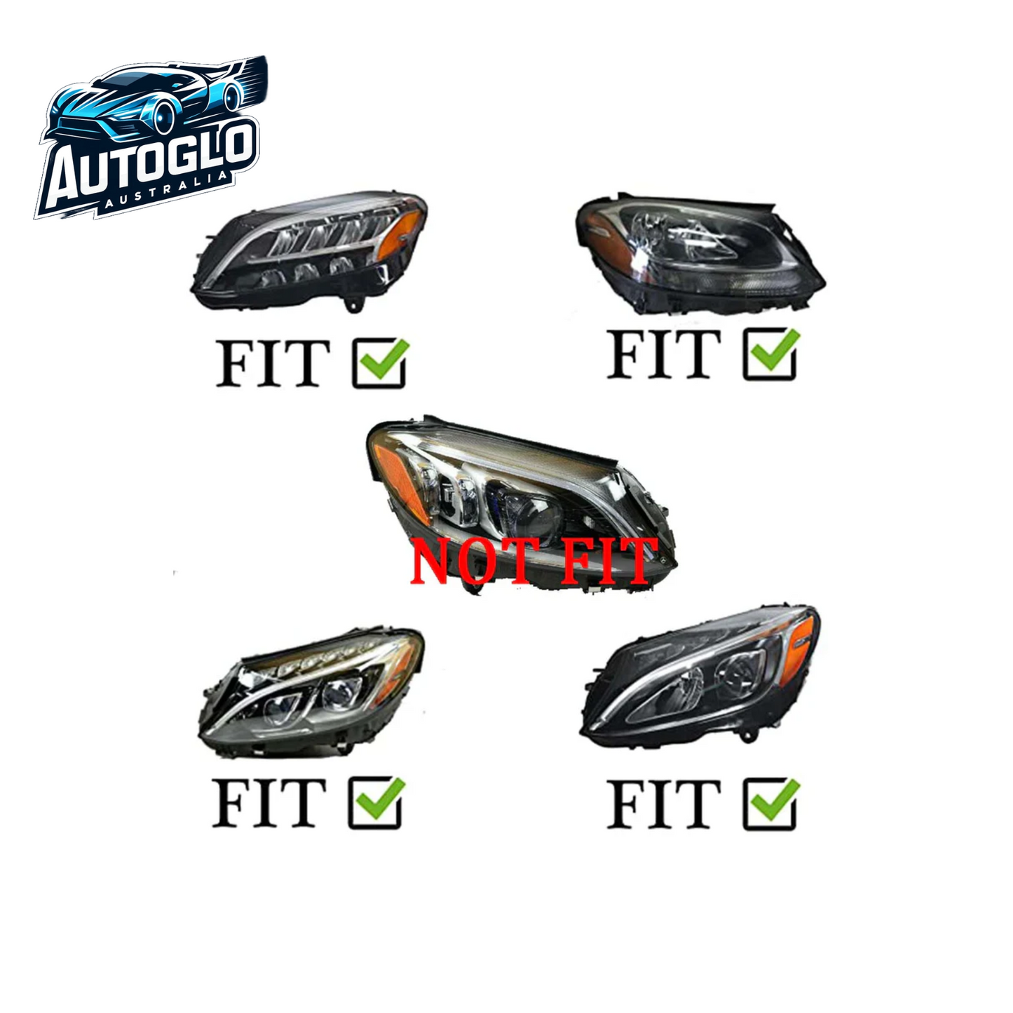 VLAND LED Projector Headlights For Mercedes Benz W205 C-Class 2015-2021