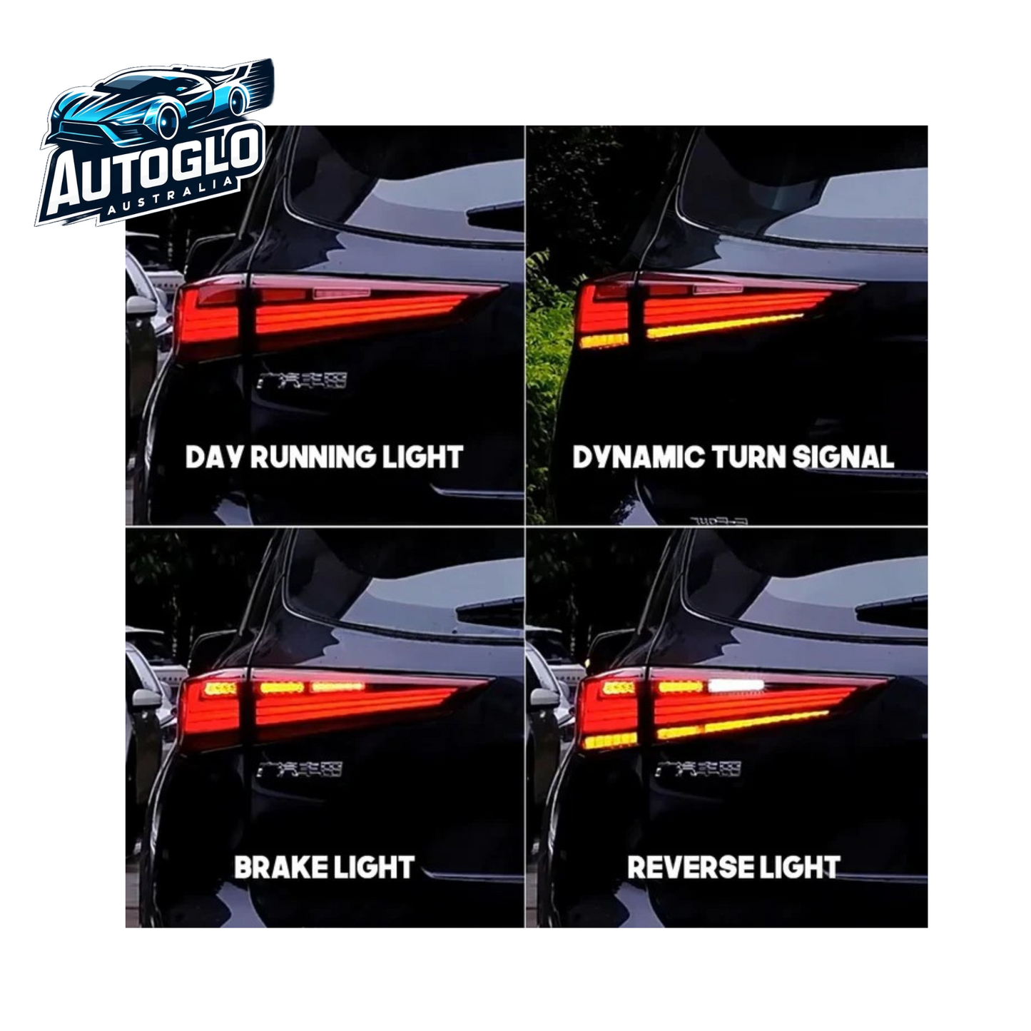 Autoglo Australia 4th Gen For Toyota Highlander 2020-2022 LED Tail Lights