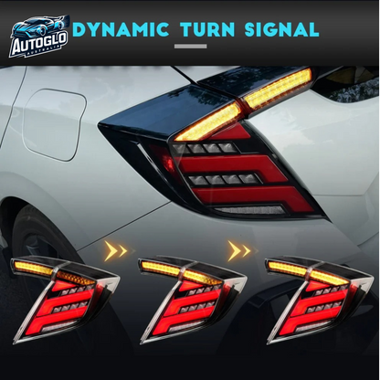 Autoglo Australia Taillights For Honda Civic Hatchback 2017-2020 hatchback Clear&Smoke