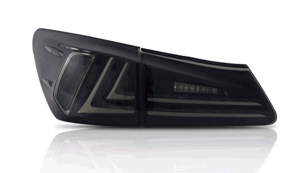 VLAND LED Tail Lights For 2006-2013 Lexus IS250 IS350 ISF Smoked Lens Rear Lamps