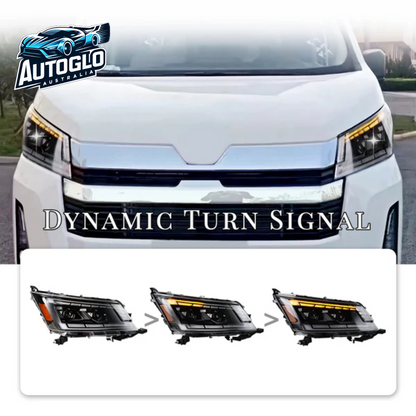 Autoglo Australia Full LED Headlights for Toyota Hiace 2019-2023 Start UP Animation