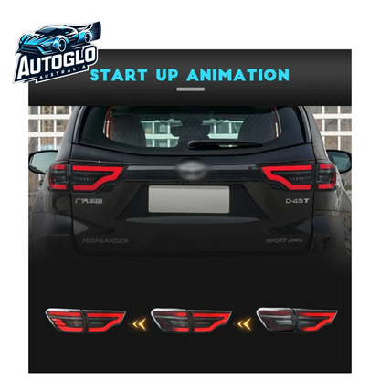 Autoglo Australia LED Taillights For Toyota Highlander 2014-2019 DRL Start UP Animation