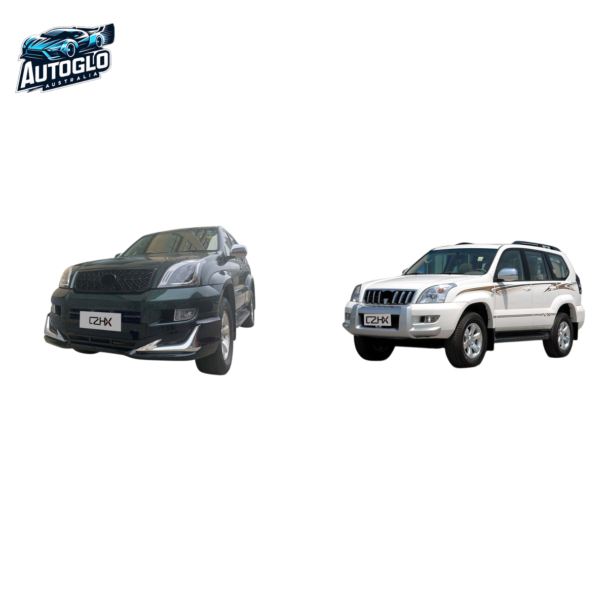 Autoglo Australia Toyota Prado FJ120 2003–2009 Facelift Front & Rear Body Kit