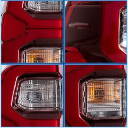 For Toyota Hilux 2015-2025 Vland Full LED Tail Lights RED Lens Rear Lamps L+R