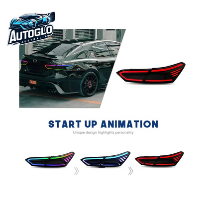 Autoglo Australia for Toyota Camry LED RGB Tail Lights 2018-2024 Rear Back Lamps