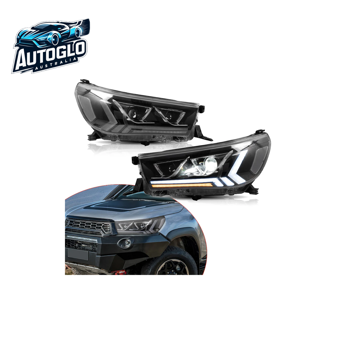 VLAND LED Headlights For Toyota Hilux Vigo TRD 2015-2025 8th Gen