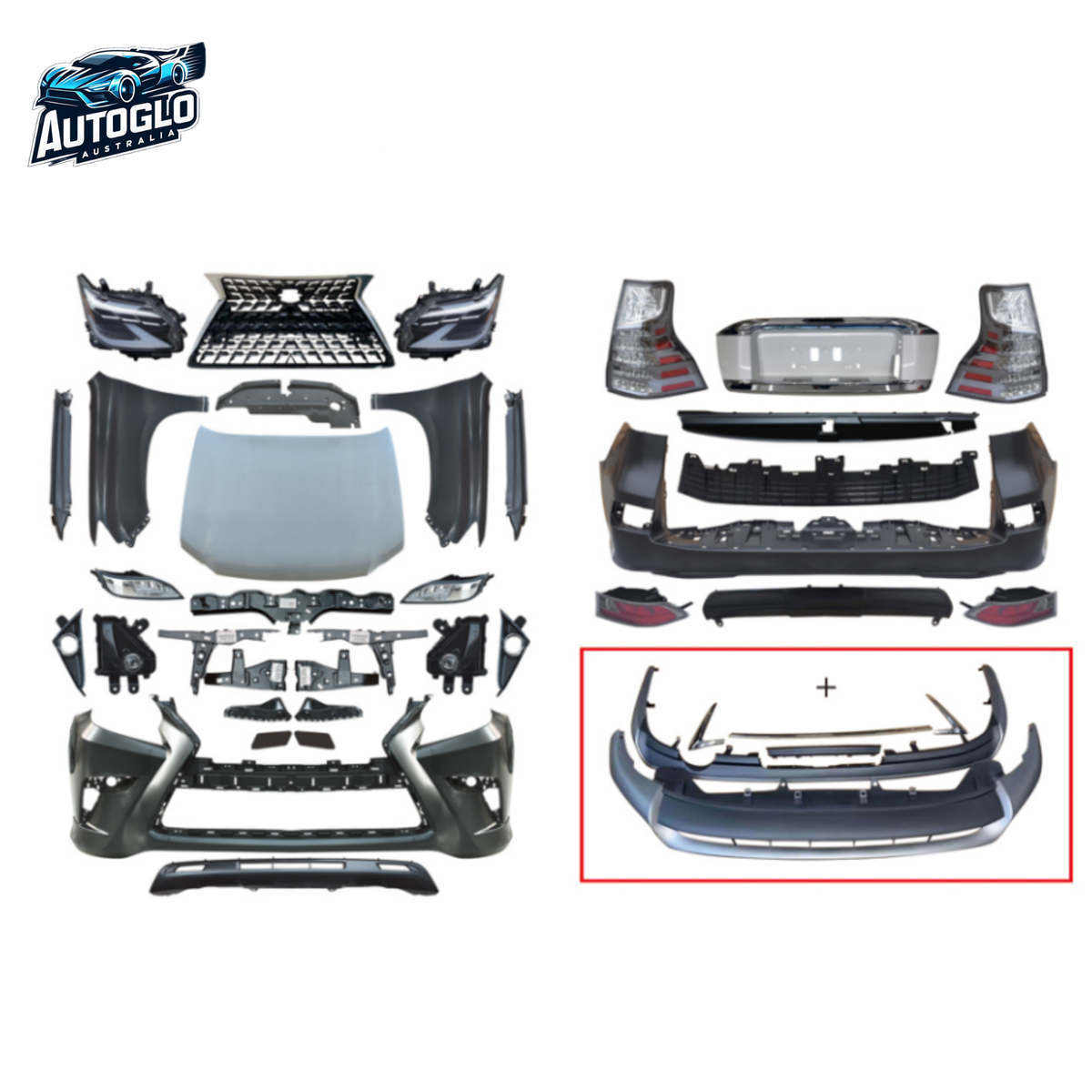 Autoglo Australia Toyota Prado 2009–2018 to GX400 Facelift Body Kit