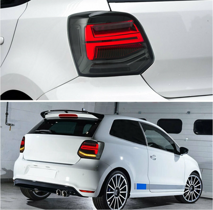 VLAND Smoked LED Tail Lights For 2011-2017 VW Polo Mk5 W/Sequential Turn Signals