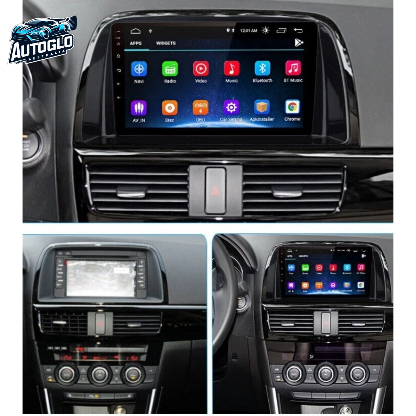 Autoglo Australia 10.1" Android Carplay BT GPS NAVI Stereo for MAZDA CX-5 (2012-16) 2GB+32GB