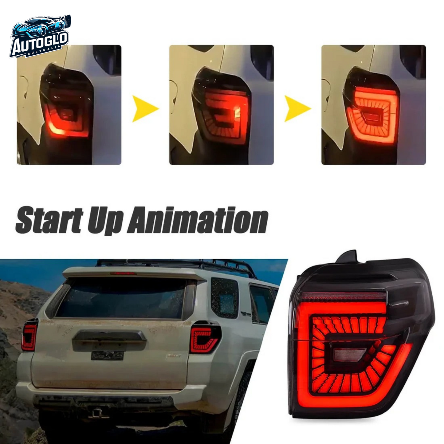 Autoglo Australia LED Tail Lights for Toyota 4Runner 2010-2023 SR5 TRD Off Road Lmited