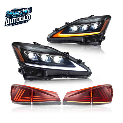 VLAND Full LED Headlights + Taillights For 2006-2013 Lexus IS 250 350 F