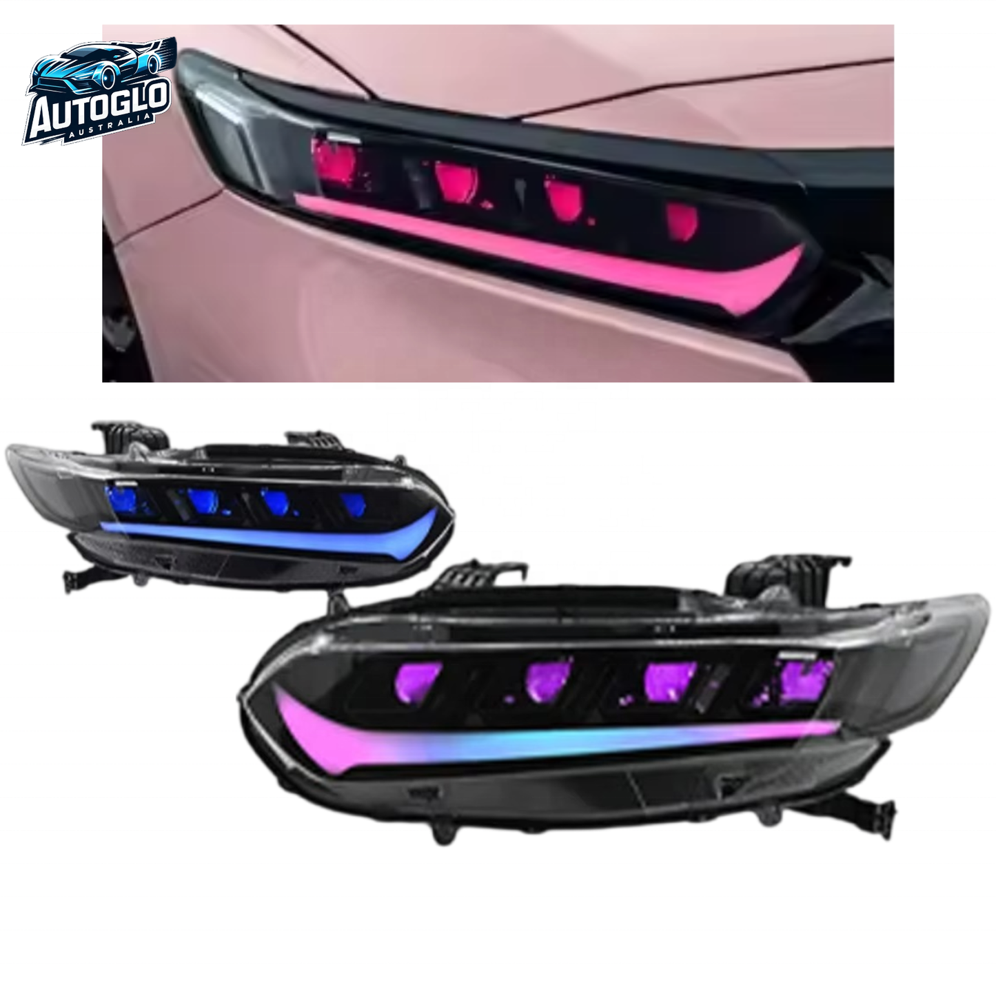 Autoglo Australia RGB Headlights for Honda Accord 2018–2022