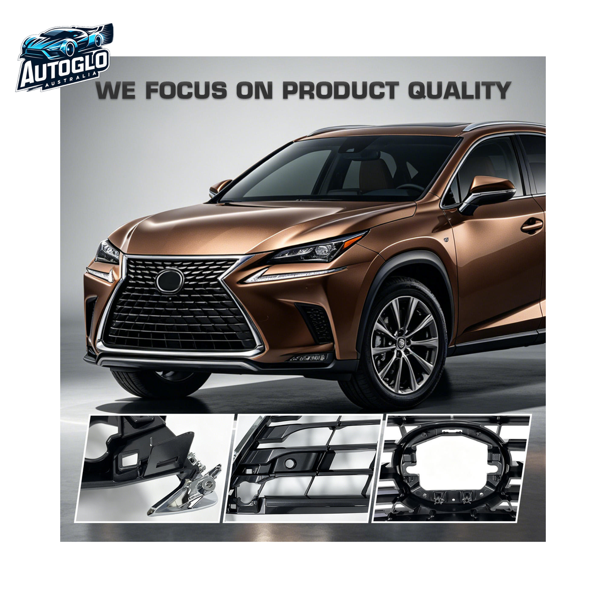 Autoglo Australia Lexus NX 2018–2019 American Style Chrome Front Grille