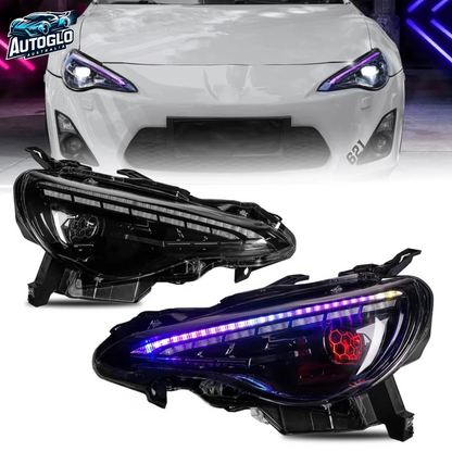Autoglo Australia LED RGB Cellular Headlights For Subaru BRZ 2012-2021 Toyota 86