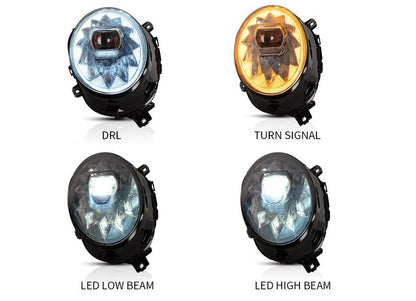 Vland 2Pcs LED Headlights For 2014-2018 BMW Mini Cooper F56 W/Sequential Signal