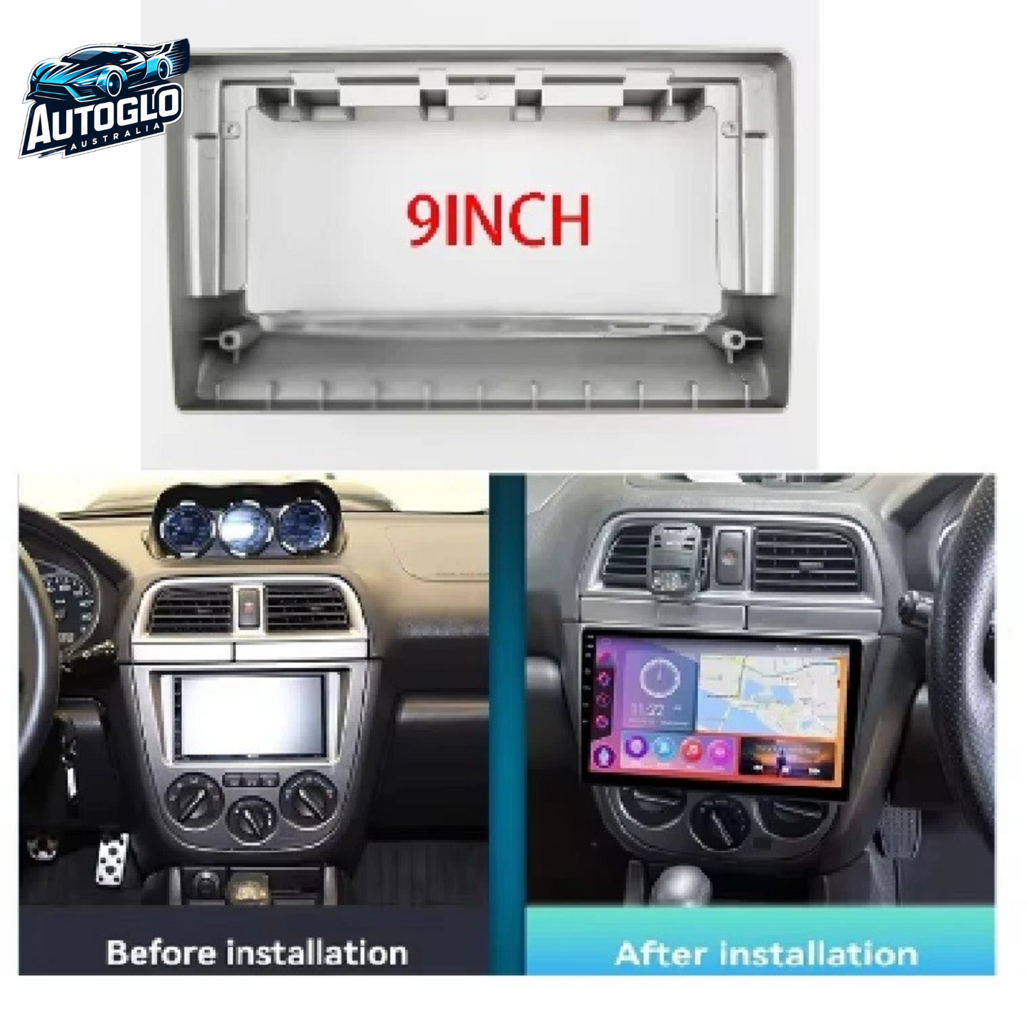 Autoglo Australia 9" (2G+32G) GPS BT WiFi CARPLAY ANDROID Stereo For SUBARU IMPREZA WRX (2000-05)