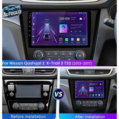 Autoglo Australia 10" Android Carplay BT GPS 32G Stereo for NISSAN QASHQAI 2 X-Trail 3 (2013-17)