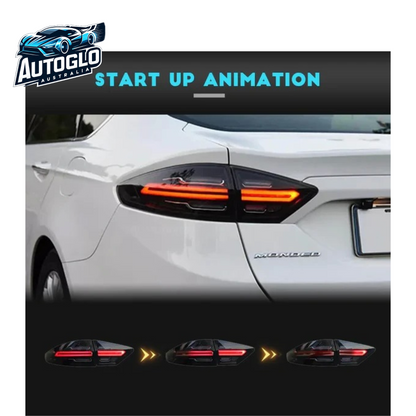 Autoglo Australia LED Tail Lights For Ford Fusion Mondeo 2013-2016 Dark Smoked Porsche Style 4PCS