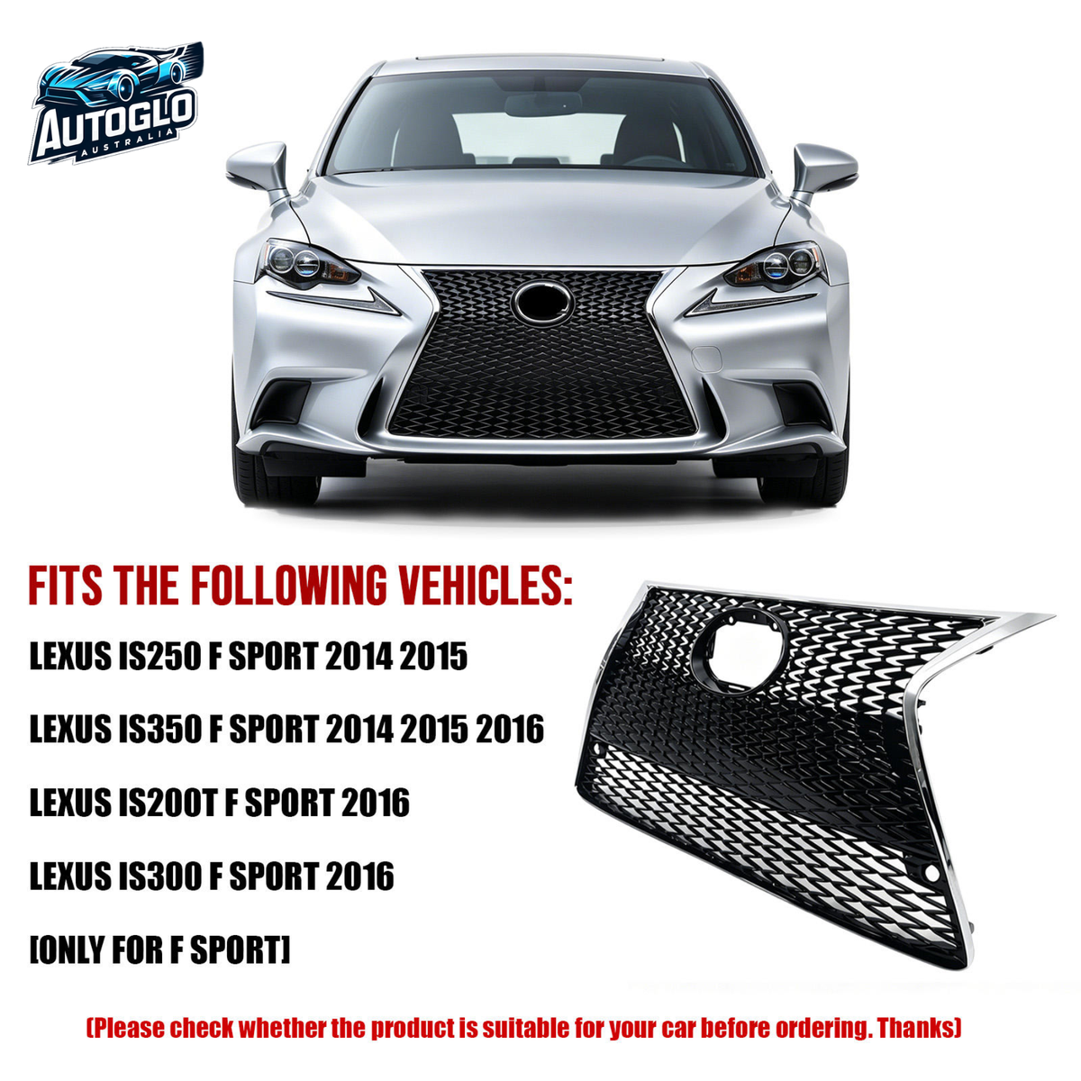 Autoglo Australia Lexus IS250/IS300h/IS350 2013–2016 F Sport Body Kit