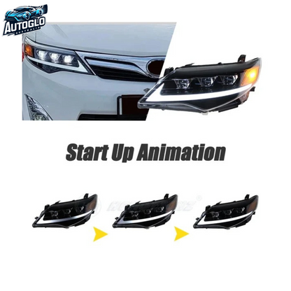 Autoglo Australia LED Headlights For Toyota Camry 2012-2014 DRL Start UP Animation