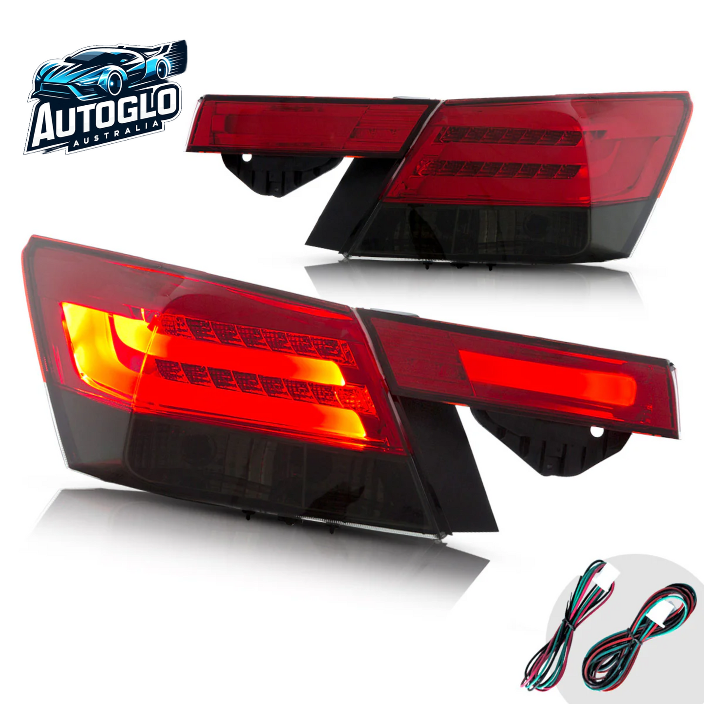 VLAND 4PCS LED Tail Lights For Honda Accord Inspire 8th Gen Sedan 2008-2013(Not For Coupe)
