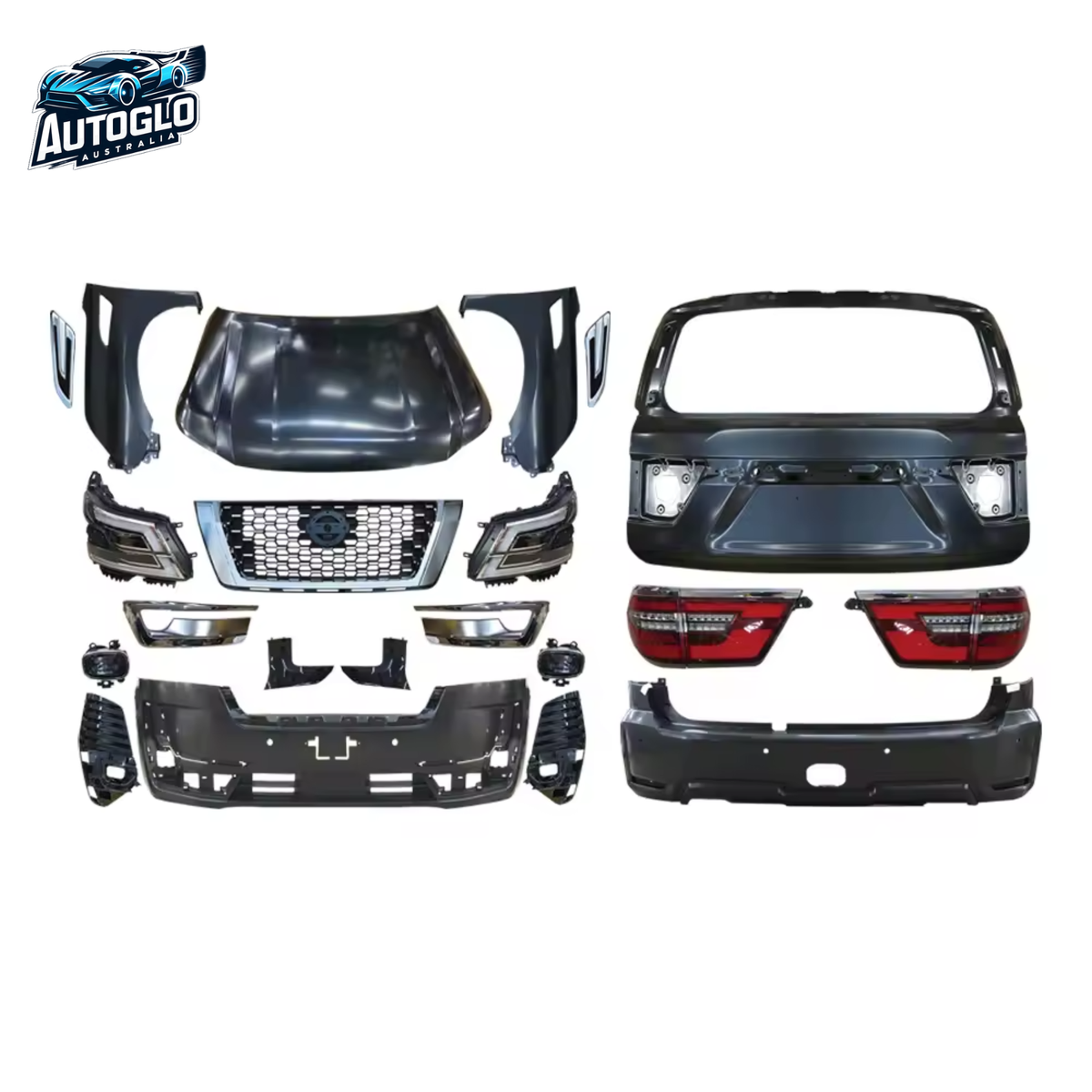 Autoglo Australia Nissan Patrol 2014 to 2020–2024 Facelift Conversion Body Kit Front + Rear