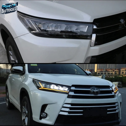 Autoglo Australia LED Headlights For Toyota Highlander Start UP Animation 2016 2017 2018 2019