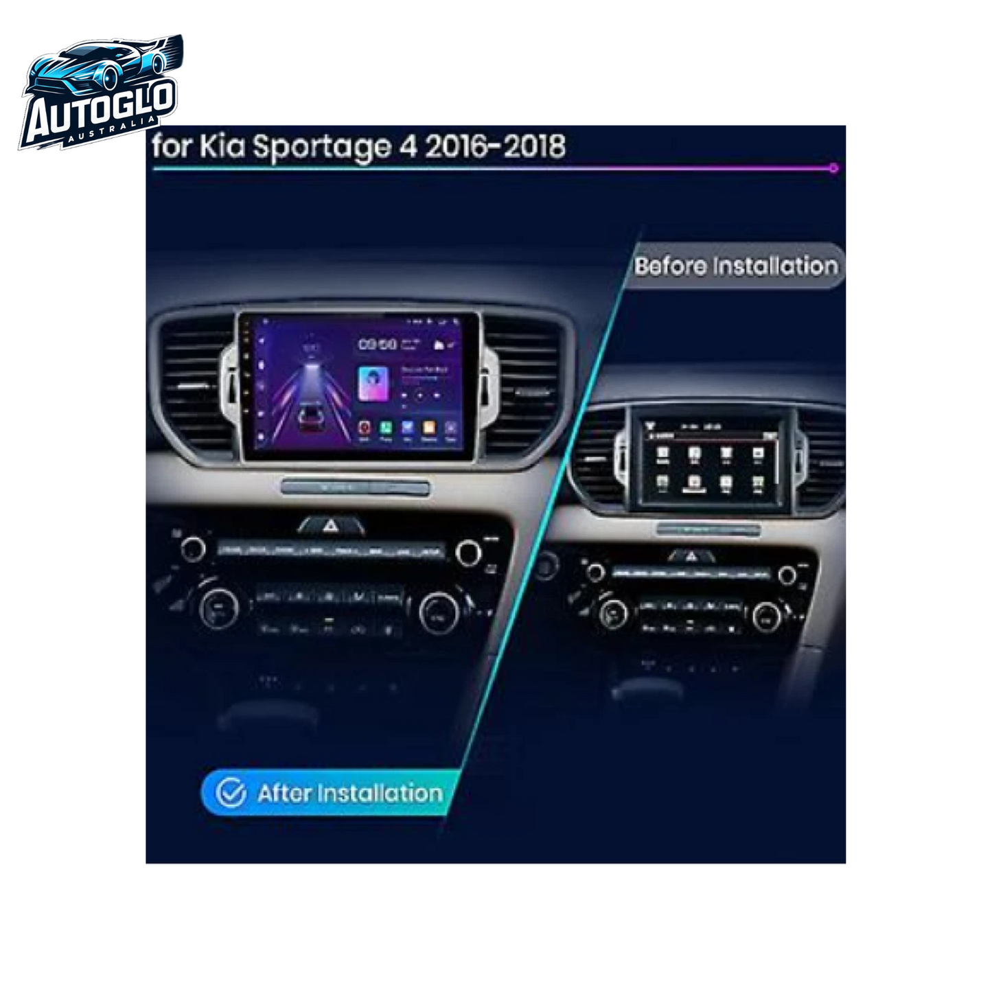 Autoglo Australia 9" (2G+32G) GPS BT WiFi Carplay Android Stereo For KIA SPORTAGE High C (2016-19)