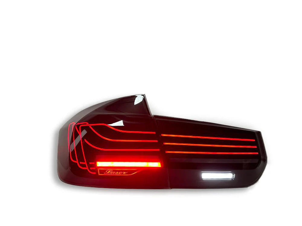 Autoglo Australia CSL-Style Laser Taillights for BMW 3-series 2013-2018 Car Led Rear Lamps RGB Smoked Red