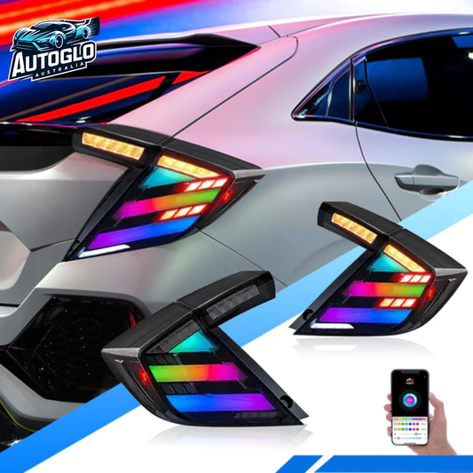 Autoglo Australia Honda Civic Hatchback 10th Gen RGB Tail Lights 2016–2021