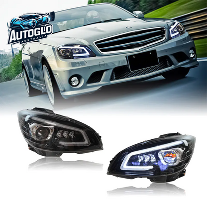 Autoglo Australia LED Headlights for 2007-2014 Mercedes Benz W204