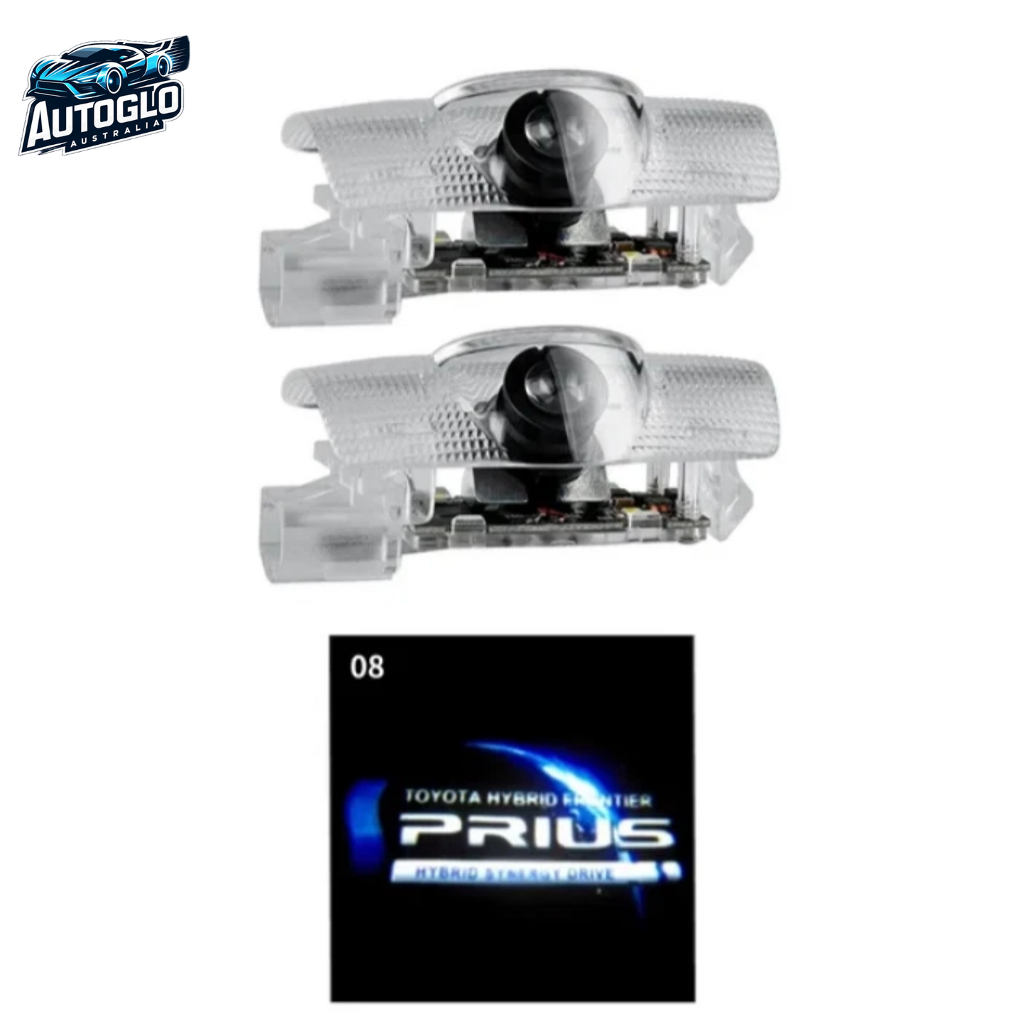 Autoglo Australia For Toyota PRIUS HYBRID (2010-2021) car led Door Welcome Projector Lights