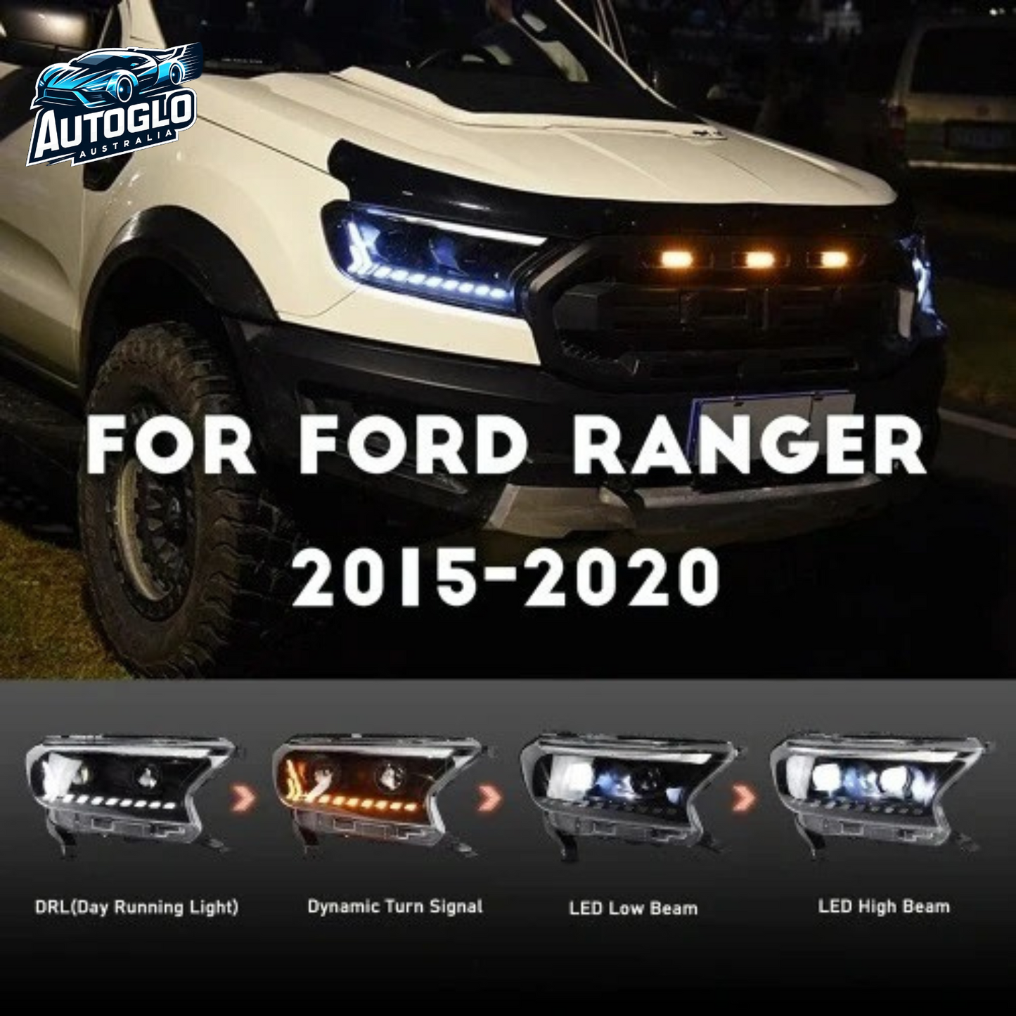 LED Headlights for Ford Ranger 2015-2020 v3