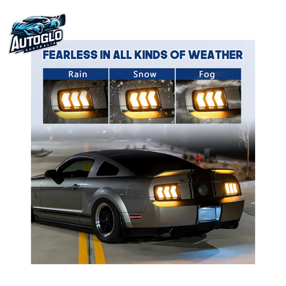 Autoglo Australia FULL LED Tail lights For Ford Mustang 2005-2009 Start UP Animation