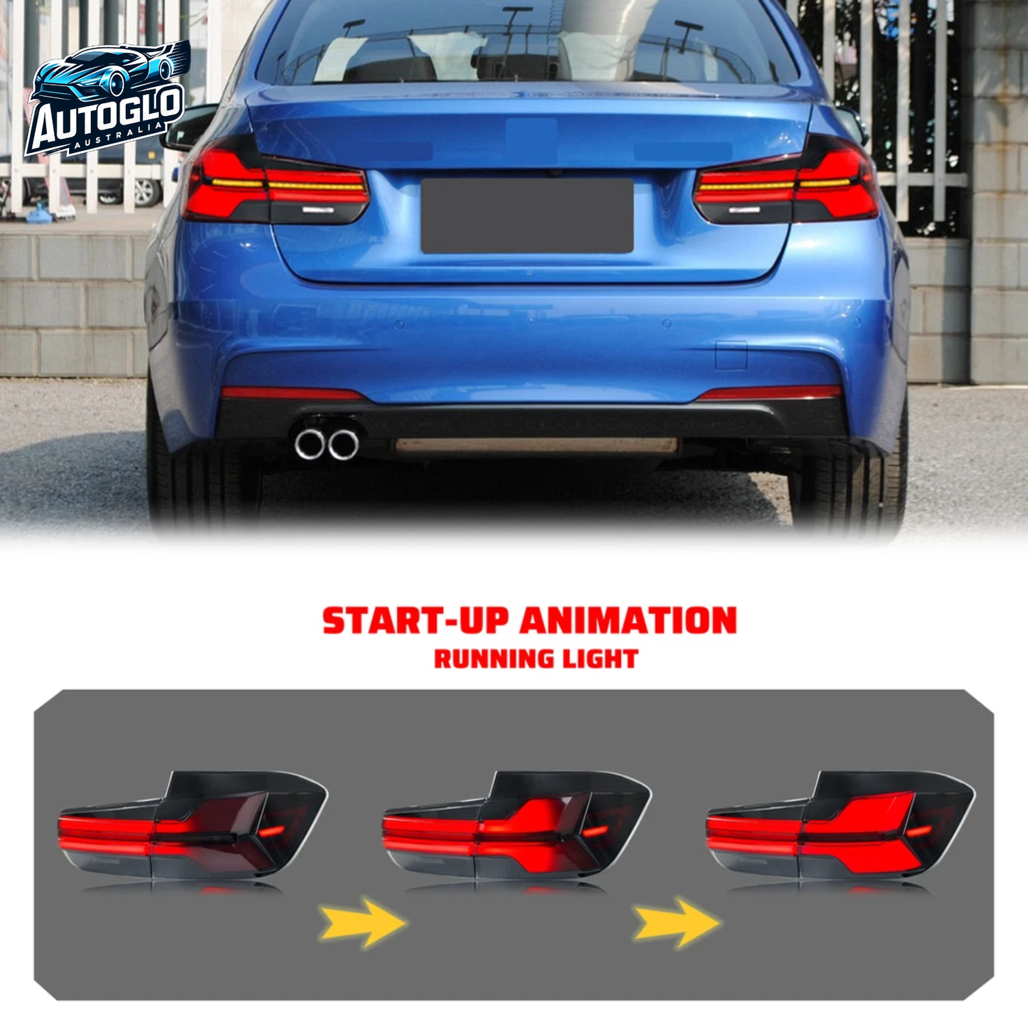 Autoglo Australia BMW 3 Series F30 F80 M3 2013–2018 LED Tail Lights Sequential Rear Lamps