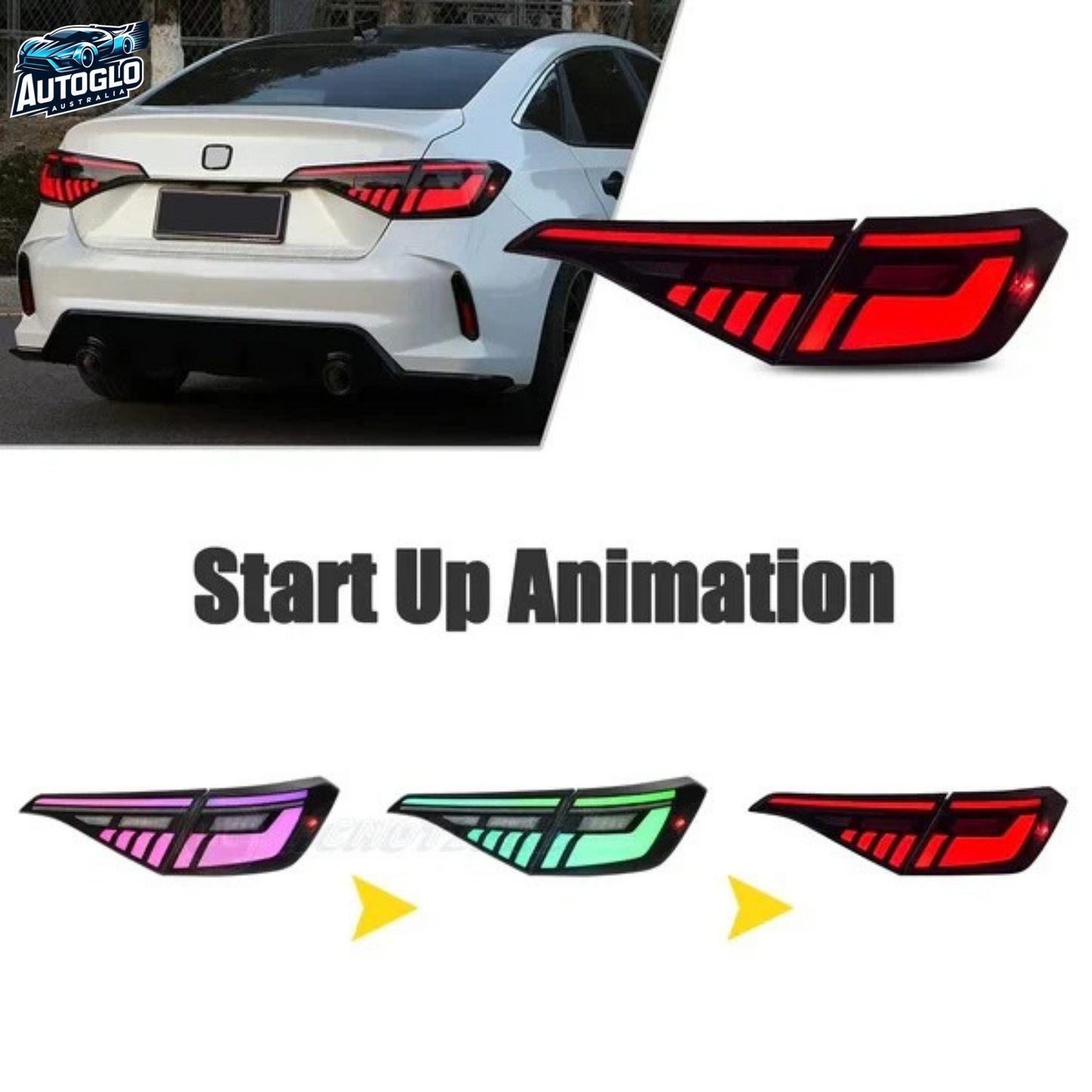 Autoglo Australia LED RGB Taillights For 2022 and 2023 Honda Civic