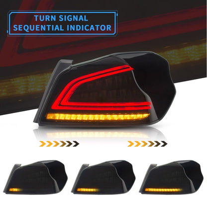 VLAND Smoked Lens LED Tail Lights For 2014-2021 Subaru WRX & Subaru WRX STI With sequential Signals