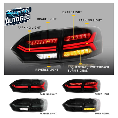 VLAND for Volkswagen Jetta Sagitar LED Sequential Tail Lights 2011-2014