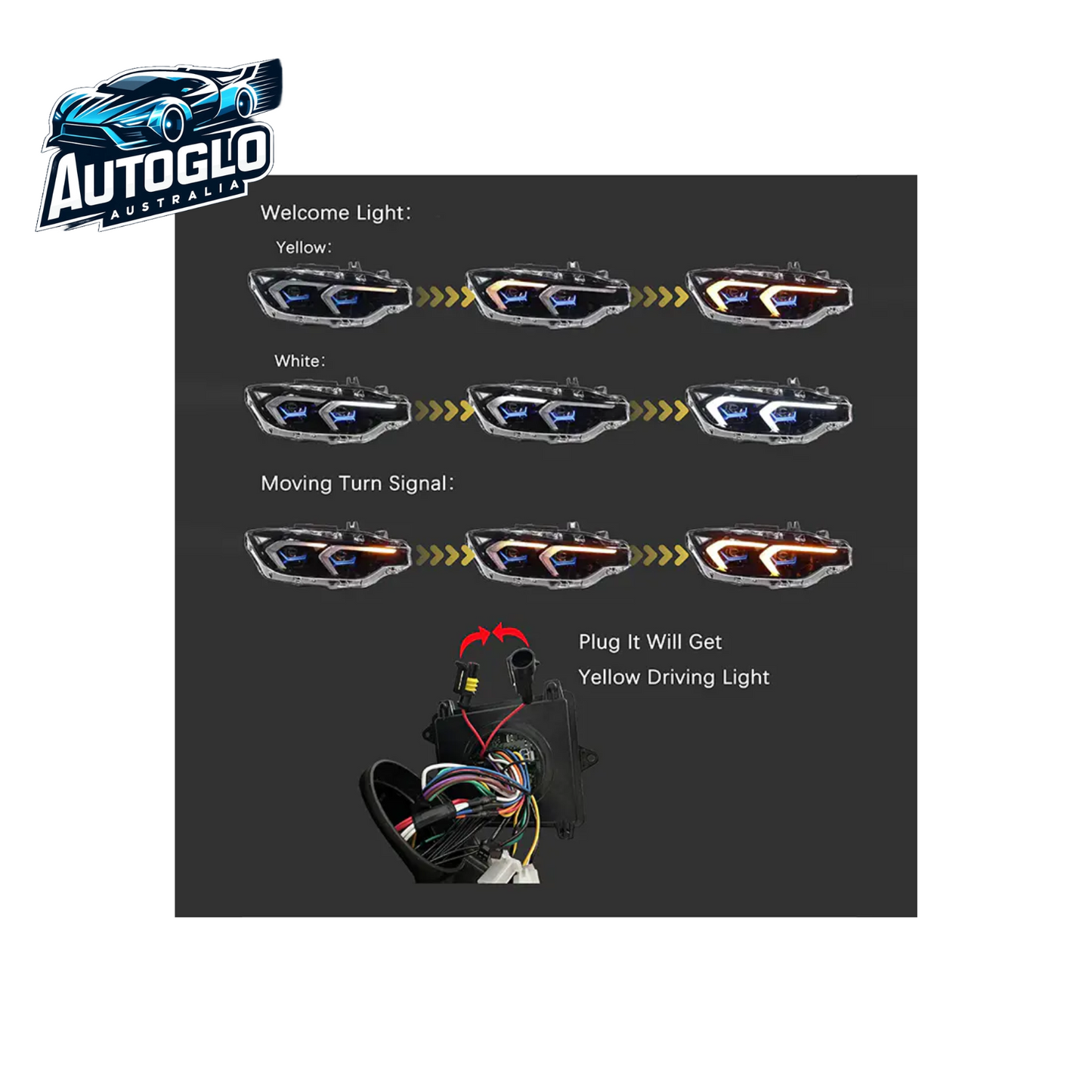 Autoglo Australia Full LED BMW 3-series f30 13-20 headlights