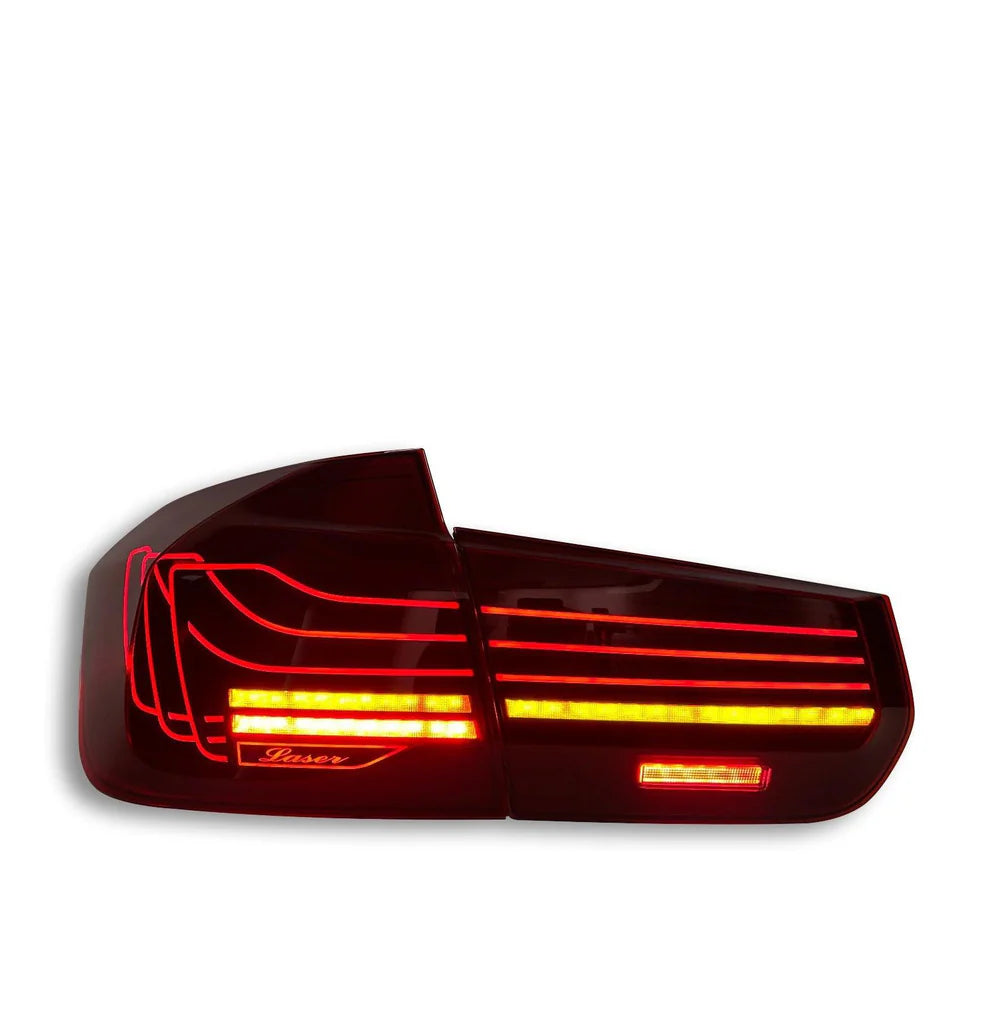 Autoglo Australia CSL-Style Laser Taillights for BMW 3-series 2013-2018 Car Led Rear Lamps RGB Smoked Red