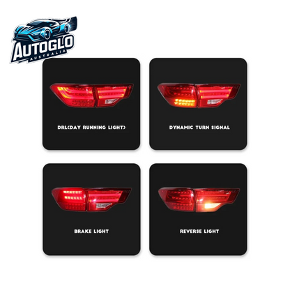 Autoglo Australia LED Tail Lights Fit Toyota Highlander 2014-2019