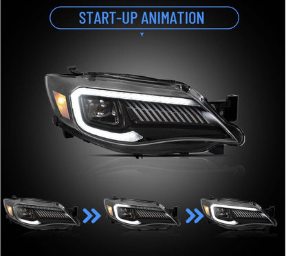 Full LED Headlights For 2008-2014 Subaru Impreza 2008-2014 Subaru WRX Front Lamp