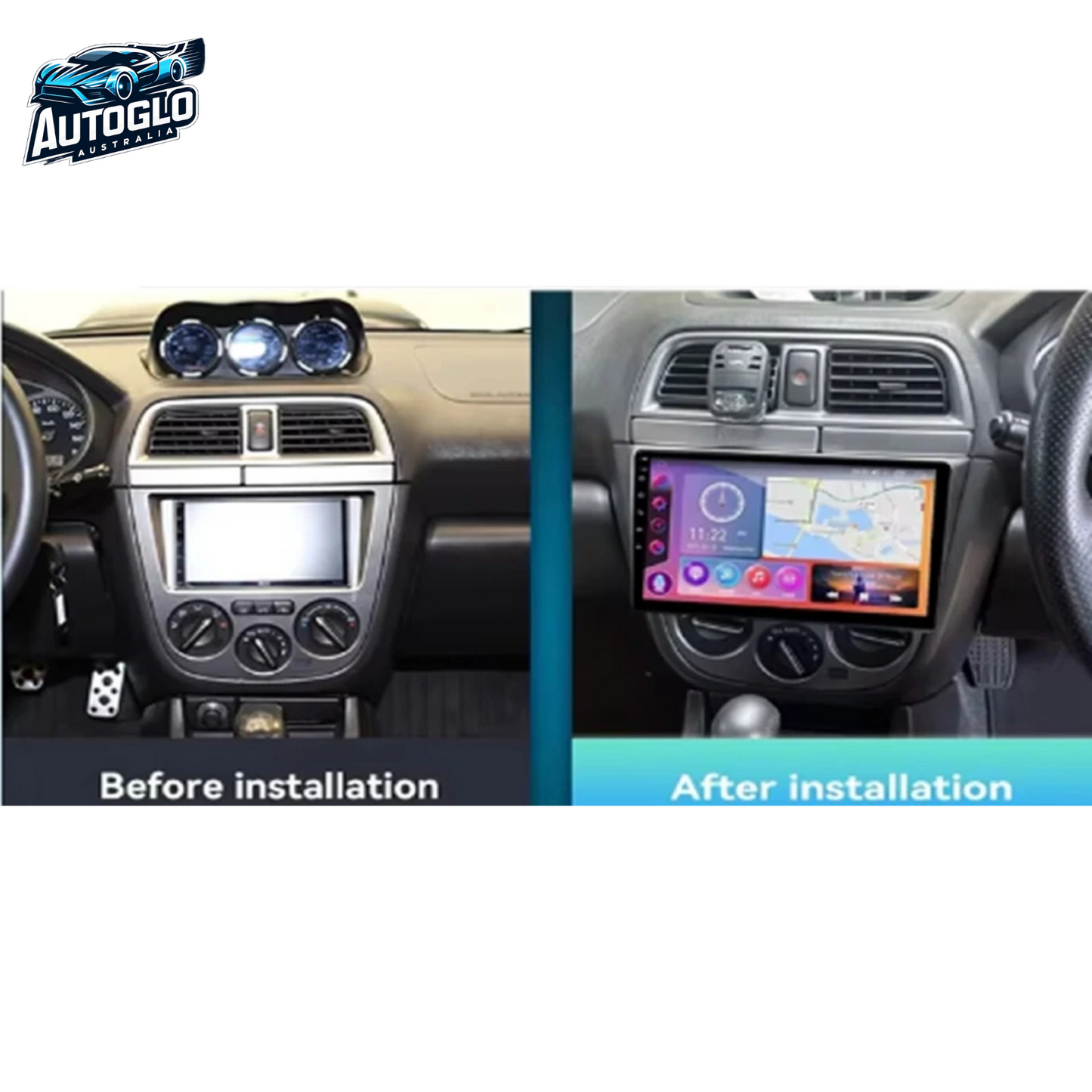 Autoglo Australia 9" (2G+32G) GPS BT WiFi CARPLAY ANDROID Stereo For SUBARU IMPREZA WRX (2000-05)